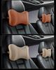 Echtes Leder Auto Nacken- und Lendenwirbelstützkissen Set