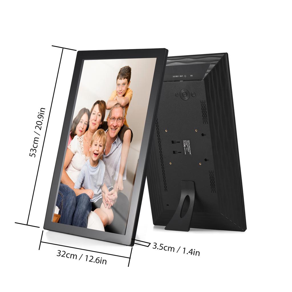 21.5 Inch WiFi Digital Photo Frame Cloud Digital Picture Frame IPS Screen Touch Control 32GB Storage Auto Rotation