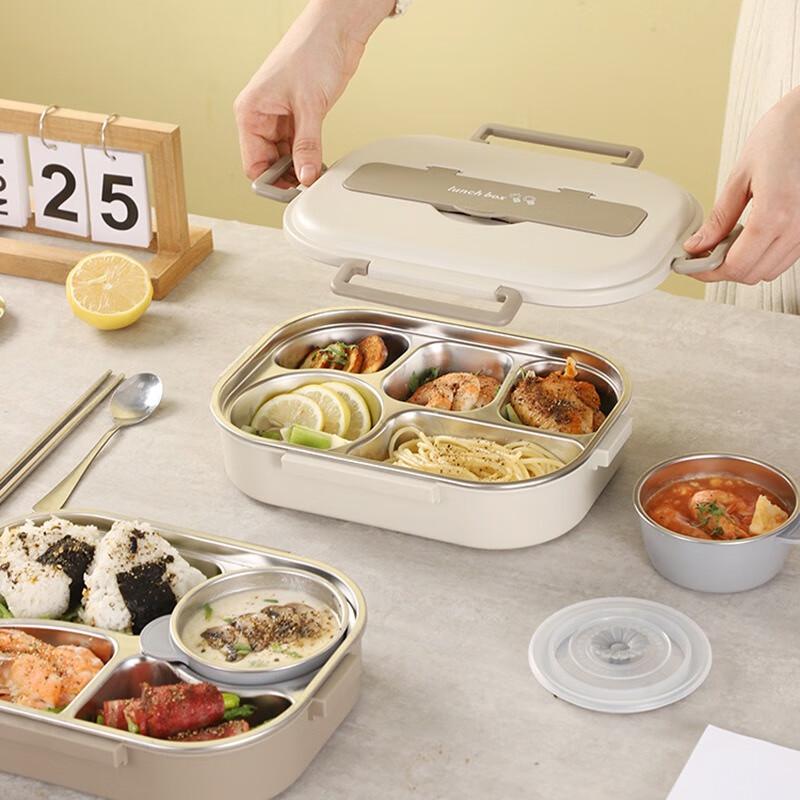 Fumaide 316 Stainless Steel Two-Compartment Insulated Lunch Box
