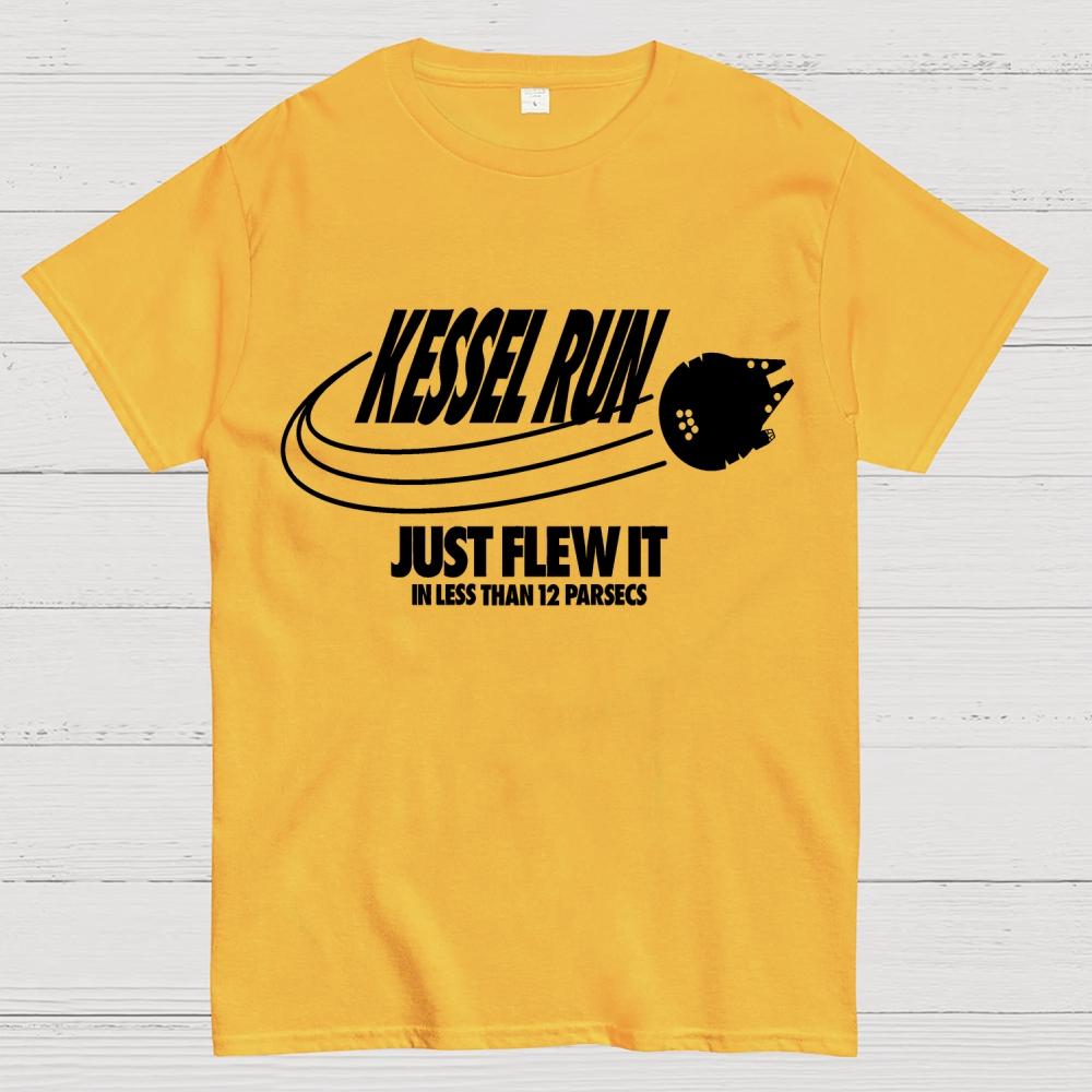 Kessel Run Just Flew It Unisex 100% Cotton Summer Casual Cool Loose T-Shirt