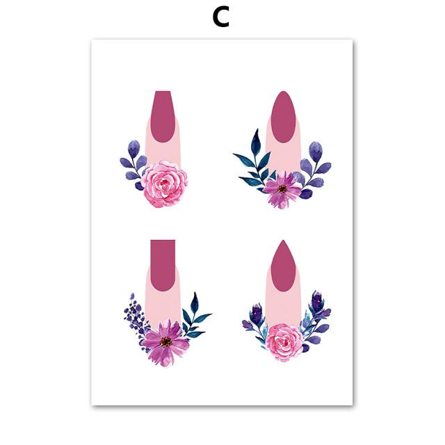 Nordic Nail Polish Color Beauty Salon Make-up Nástěnné umění Malba na plátno Plakáty a obrazy Nástěnné obrazy pro manikúru