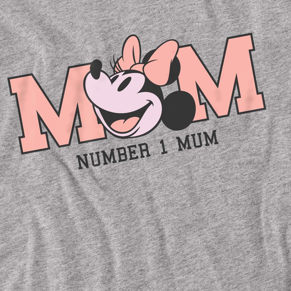 Disney Unisex Adult Number 1 Mum Minnie Mouse Mothers Day T-Shirt