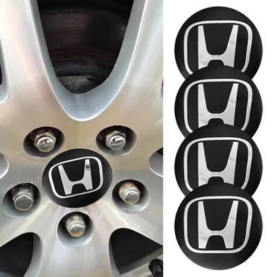4Pcs Car Wheel Hub Center Cap Sticker Metal Emblem Stickers For Honda Civic Accord Fit City Vezel CRV Odyssey Pilot Jazz Qa7