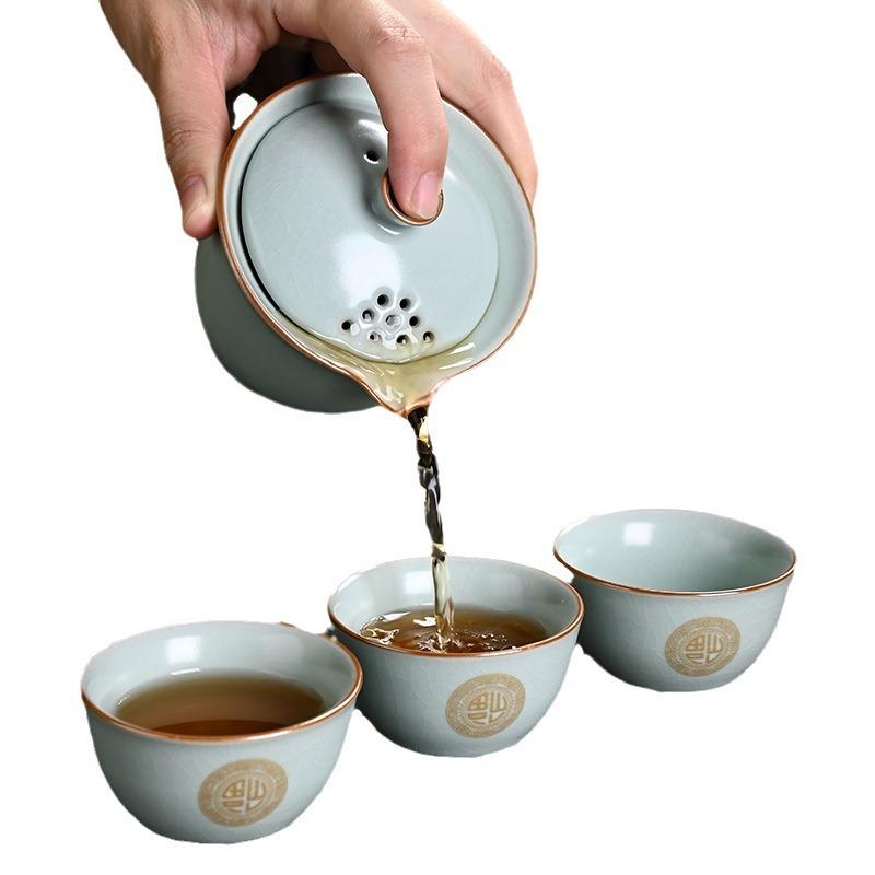 Furu Kiln Kung Fu Teegeschirr Festliche Geschenke Business Ge Kiln Druck Teekanne