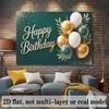 2D Minimalist Birthday Photography Backdrop with Neutral Green and Gold Theme