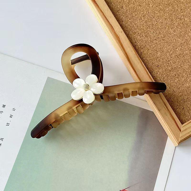 1pc Fashionable flower clip, high-end hair clip, temperament, back of the head hair, shark clip headband, hair accessory