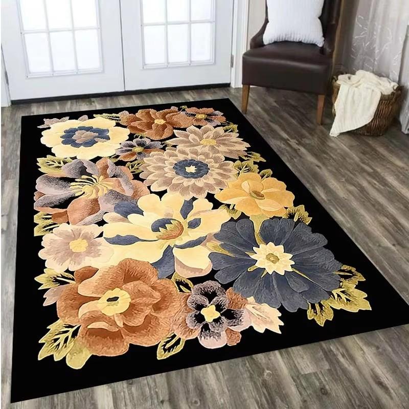 Flower Pastoral 3D Printed Carpet Home Decor Entrance Door Mats Living Room Rugs Carpets in The Bedroom Children Carpet Bath Mat