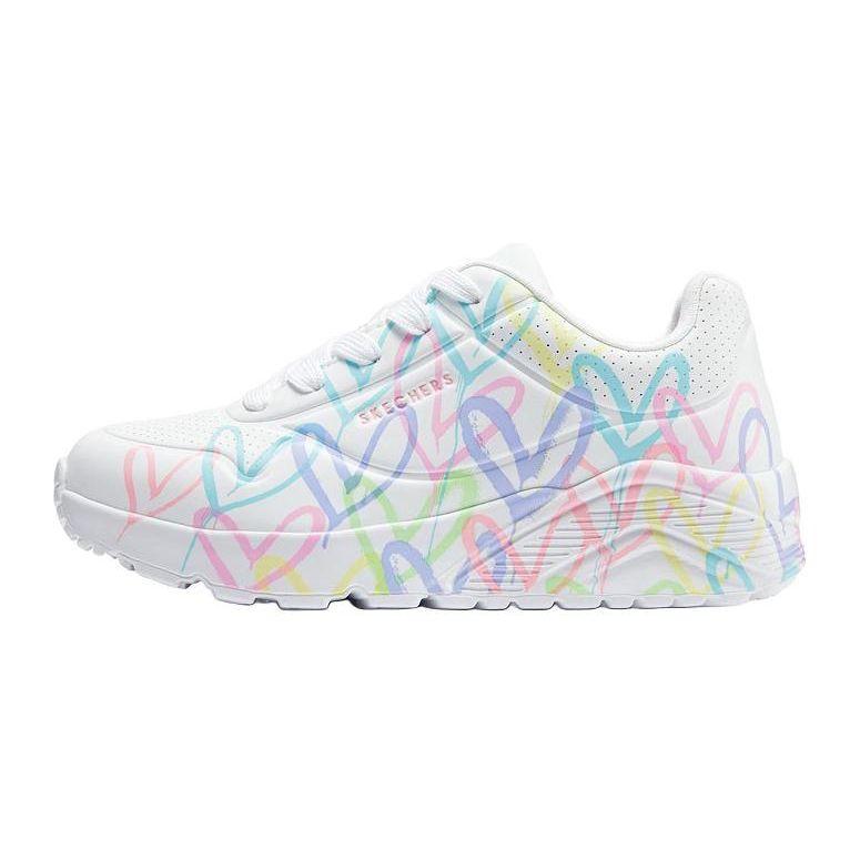 Skechers Детские Uno Удобные Универсальные Прочные Дышащие Низкие Повседневные Кроссовки Детская кроссовка Белый 314064L-WPTQ 30