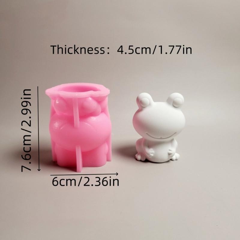 Silikonformen 3D Frösche Kerzenformen Epoxidharzformen Hübsche Tiergussformen Gipsformen zur Heimdekoration