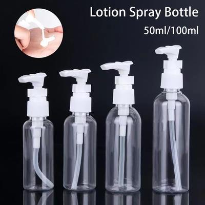 50ml/100ml Reise Transparent Vakuum Spender Airless Lotion Flasche Tragbare Probe Kosmetik Sprühflasche Nachfüllbarer Behälter