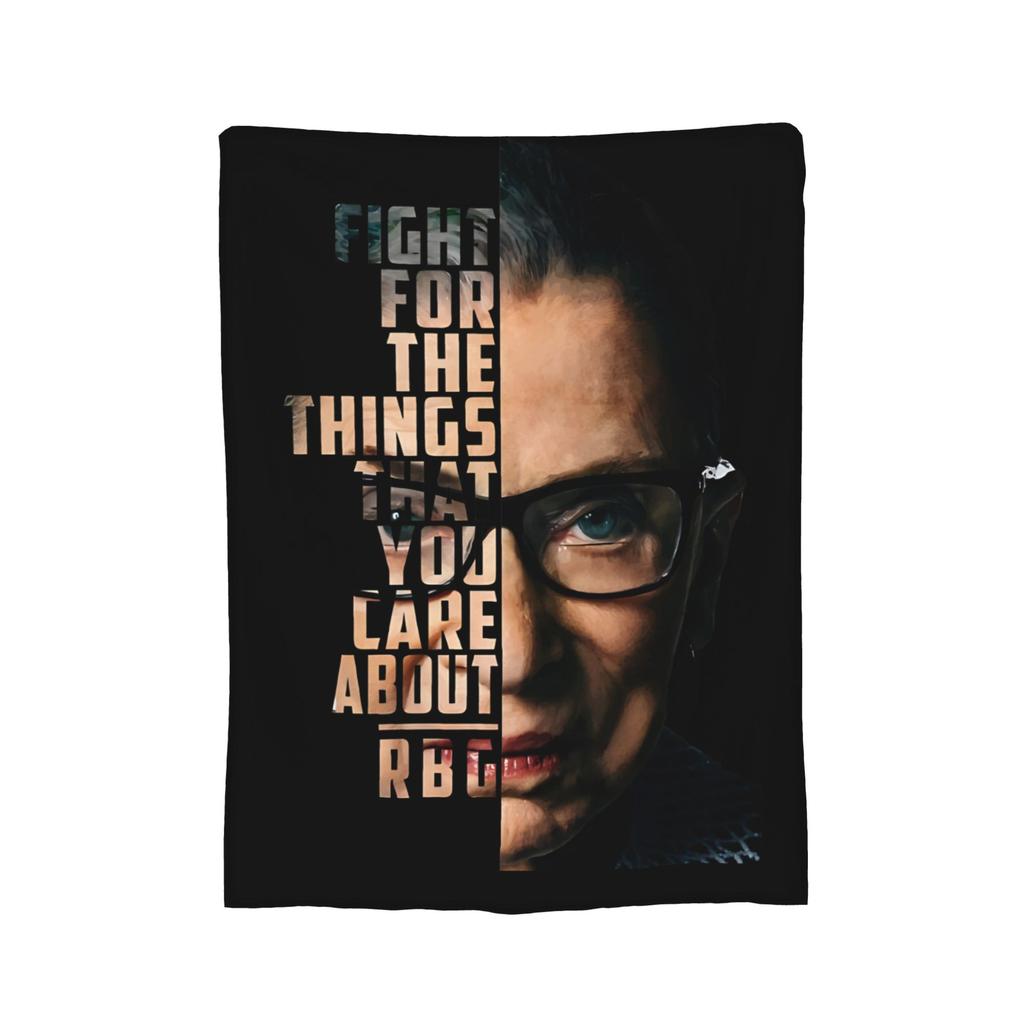 Rest in Power Ruth Bader Ginsburg Blankets Flannel Textile Decor Portable Super Warm Throw Blanket for Home Office Quilt