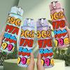 1PC Sixties Seventies Eighties Retro Badge Art 750ml Color Plastic Sports Water Bottle Leakproof Flip Straw Lid Suitable for Sports Office Home Use
