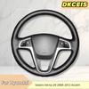 Car Steering Wheel Cover Faux Leather Breathable For Hyundai Solaris Verna I20 2008-2012 Accent Steering Wheel Braiding Cover