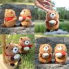 Hug Bowl Marmota Plush Pendant With Soft Filling For Travel Bag Decoration