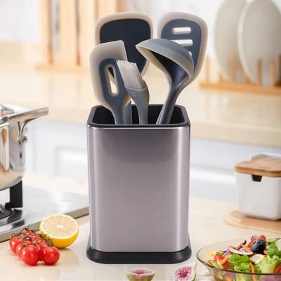 Stainless Steel Cooking Cutlery Organizer Drainage Holes Chopstick Drying Racks  Spatula