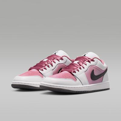 Women's Sneakers Wmns Air Jordan 1 Low SE 'Black White Desert Berry'