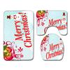 Christmas Bathroom Floor Mat Toilet Three-Piece Set