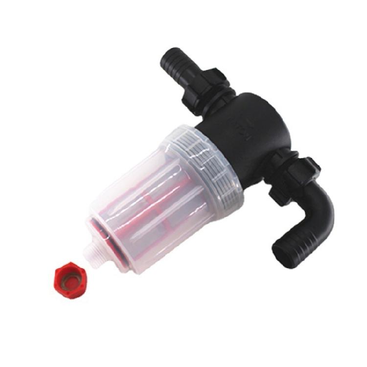 Garden Maintenance Strainer Assembly with Visible Cup and Removable Screen Insert for Daily Service and Field Care