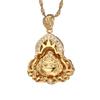 Buddhist pendant necklace gold Chinese style jewelry Buddha statue amulet Hinduism