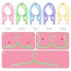 10 Pcs Portable Colored Folding Clothes Hangers, Portable Folding Travel Hangers, Clothes Drying Rack for Travel(5 Colors)
