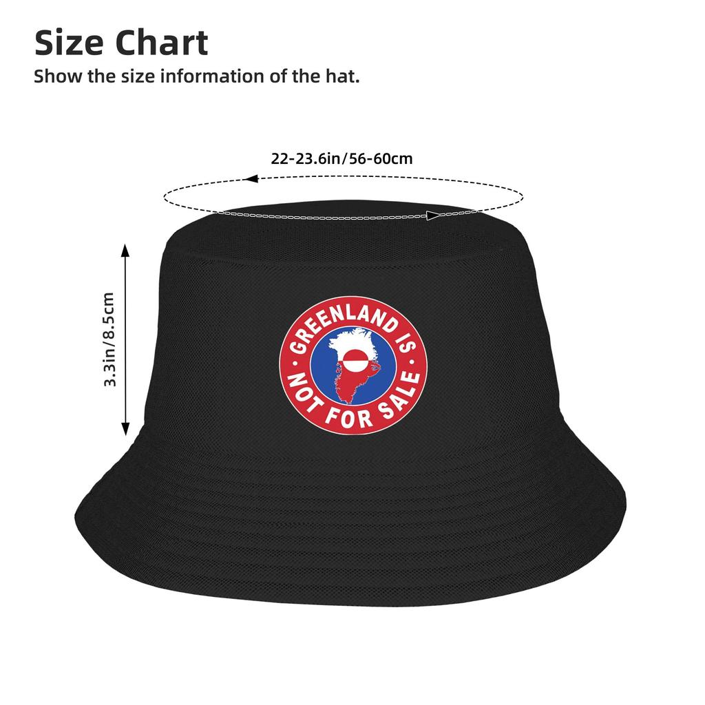Greenland Is Not For  Bucket Hat For Men Women  Fisherman Hats Classic Travel Hiking Caps Foldable Hawaii Design Sun Hats