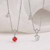 Trendy Design Opal Star Necklace Female Slim Planet Collarbone Chain Pendant