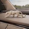 Artistic Animal Figurine 3D Geometric Cheetah Ornament, Durable PLA Modern Minimalist Sculpture, Office Desk Accessories Stone Texture Art Statue, for