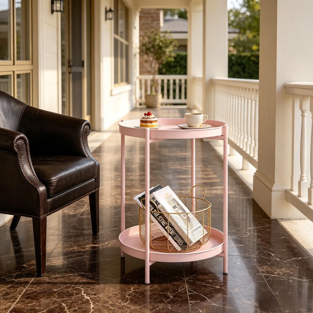 Nightstand, Storage Side Table, Stylish Sofa Table, Round Coffee Table, Plant Stand (only with sofa table)