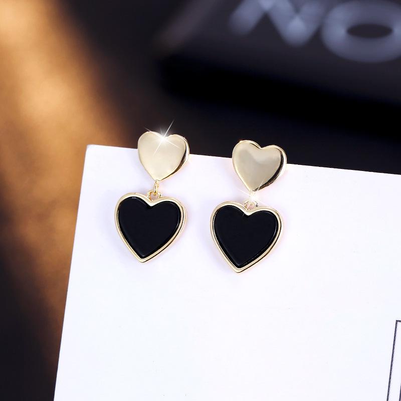 Korean Retro Heart Earrings for Women - Elegant & Trendy