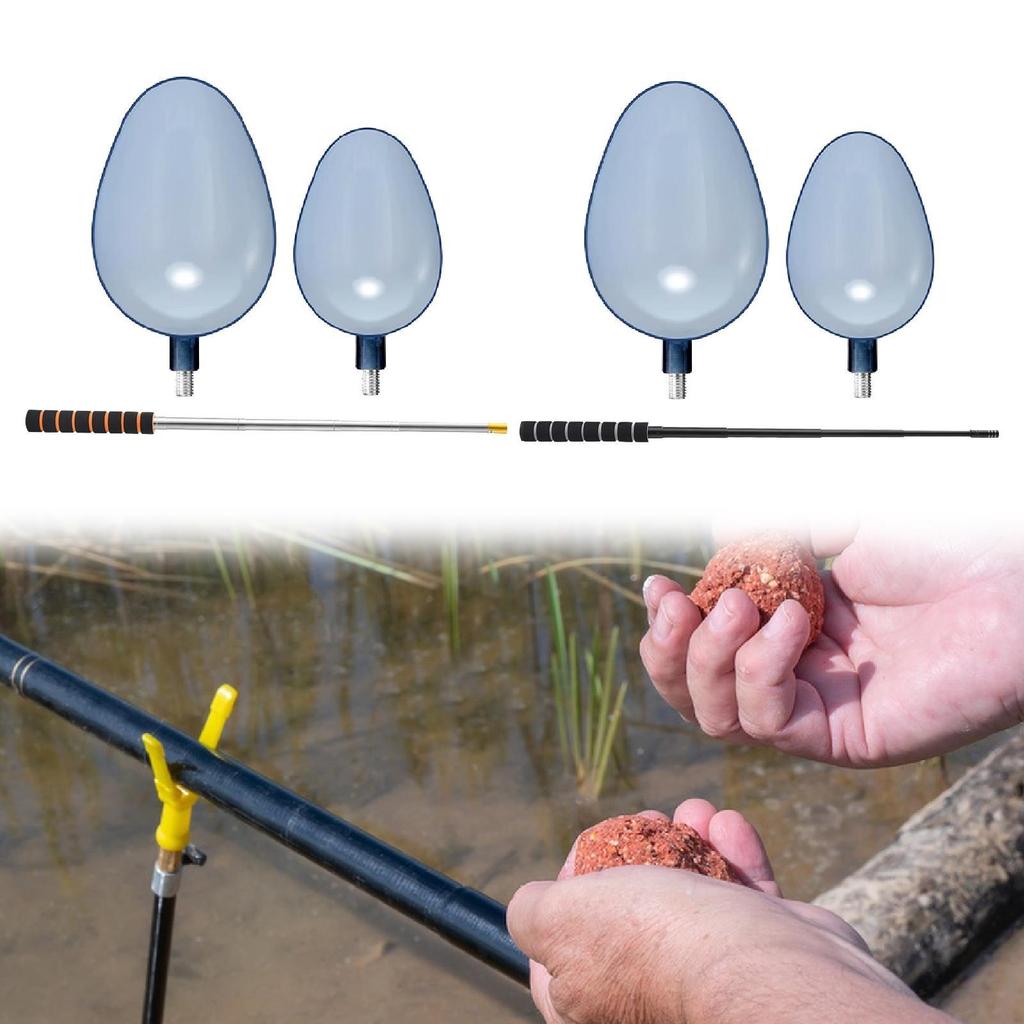 2Pcs Fishing Baits Casting Spoons AntiSlip Throwing Spoons Fishing Lure Feeder Spoons for Baiting Seawater Fisherman Enthusiasts