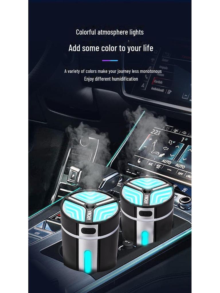 2024 Intelligent Car Aromatherapy Humidifier with Colorful Atmosphere Lighting