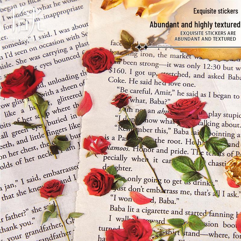 Flower Language Series PET Stickers – 6 Styles for Scrapbooking and Decoration