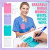 Carnet Insignă Silicon Reutilizabil Scris cu Pix Șters cu Șervețel Alcoolic Insignă Verticală Orizontală Bloc Notes Ușor Bobină Insignă ID Asistent Medical Doctor