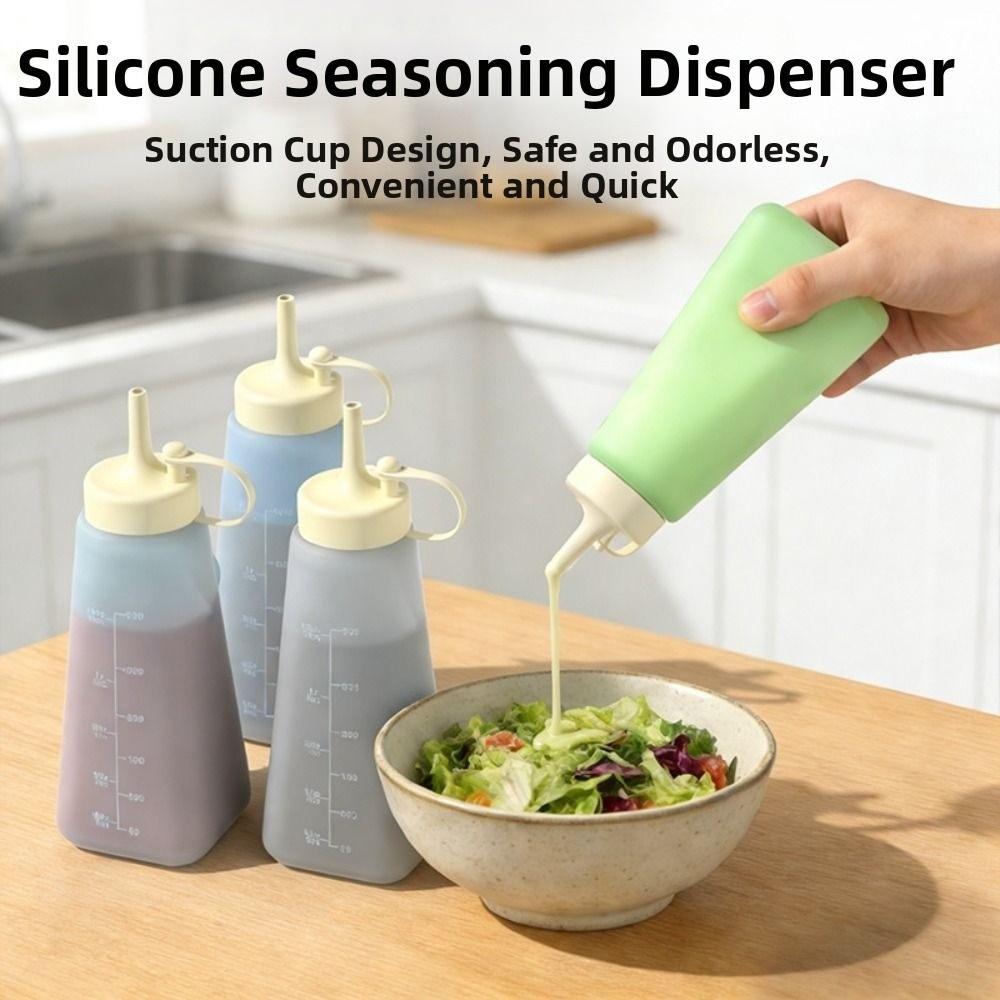 Leakproof Design Sauce Dispenser Transparent Silicone Split Bottle Salad Dressing