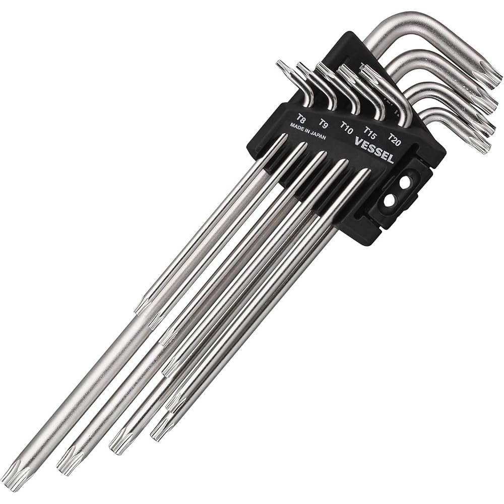 VESSEL (VESSEL) Anti-tampering Torx L-Type Wrench, Set of 9, 8509TXH