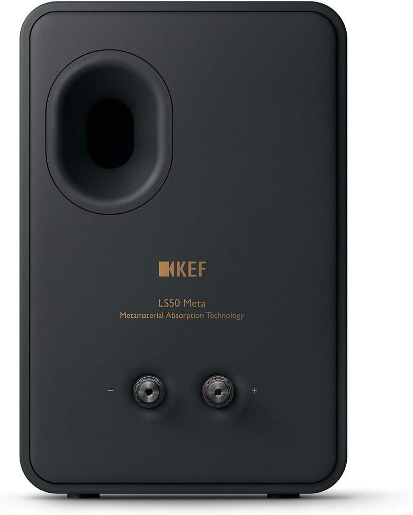 KEF LS50 Meta HiFi ausgestattet mit 12. Generation Treibereinheit – Lautsprecher/Schwarz Schwarz/MAT Uni-Q
