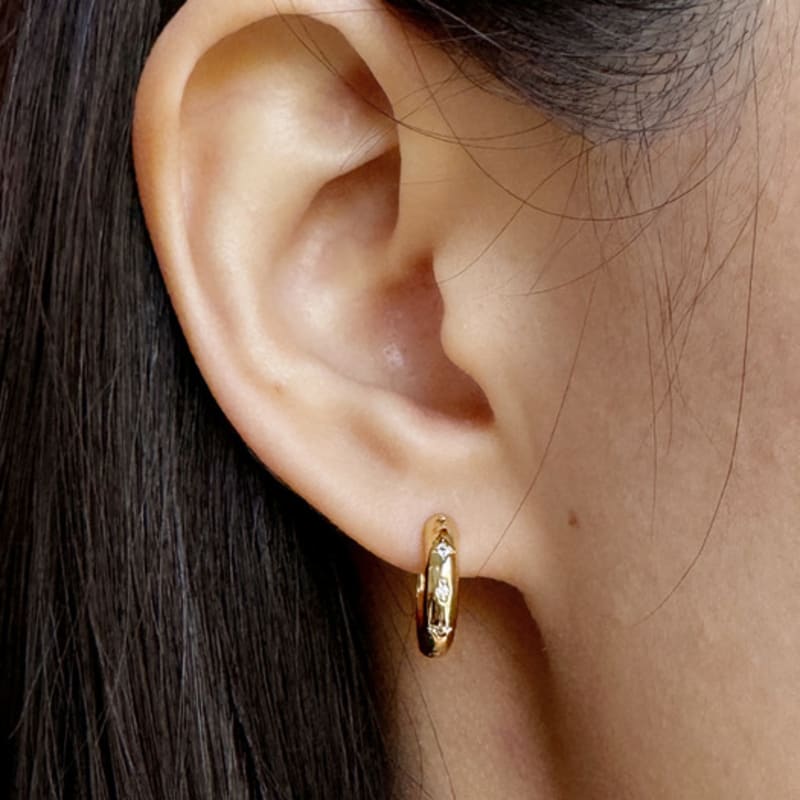 By Hyeres Star Stone One Touch Earrings (Gold) BH7E40712YBXXX