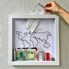 Artificial Board Travel Collection Box Handmade Ticket Shadow Box with Slot  Ticket Stubs
