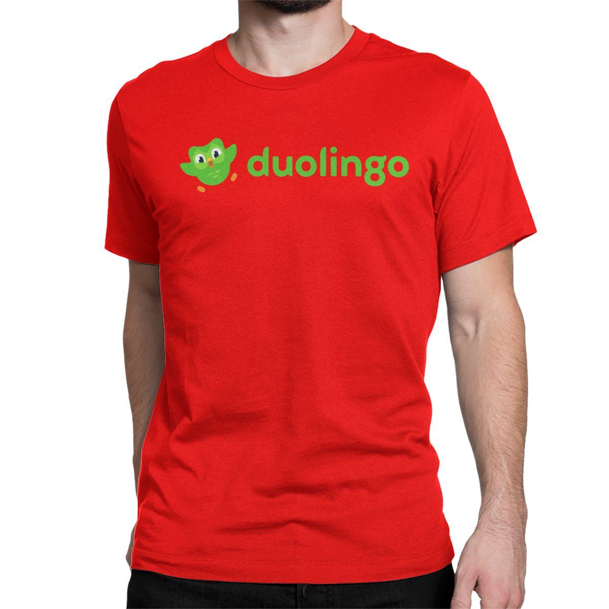

Футболка Duolingo Мужская Женская Мультяшный Юмор Хлопковые Футболки Круглый Воротник Короткий Рукав Футболка Идея для Подарка Топы S