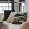 45X45Cm Dark Green Throw Pillowcase Cojines Texture Color Woven Abstract Jacquard Pillow Cover Home Decorative Cushion Covers