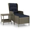 VidaXL Salon de jardin 2 pcs avec coussins Résine tressée Marron