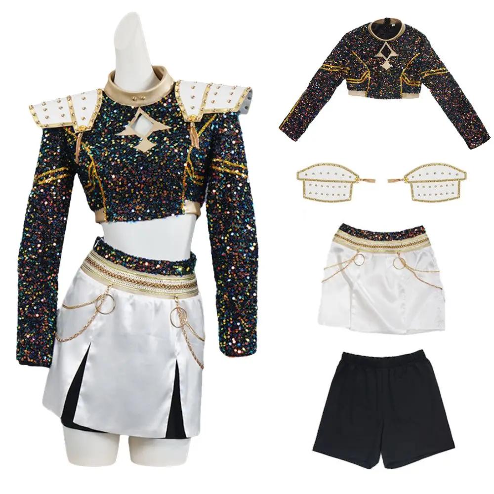 Kids Girls Rumi Mira Zoey Kpop Demon Hunters Cosplay Costume for Children Clothing Roleplay Outfits Halloween Carnival Suit