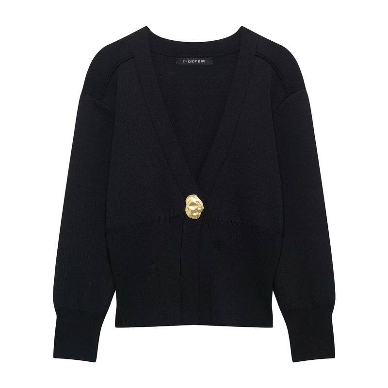 Kaslead New Women Clothes Western Style Fashion Simple and Versatile Knit Cardigan Outerwear 930073