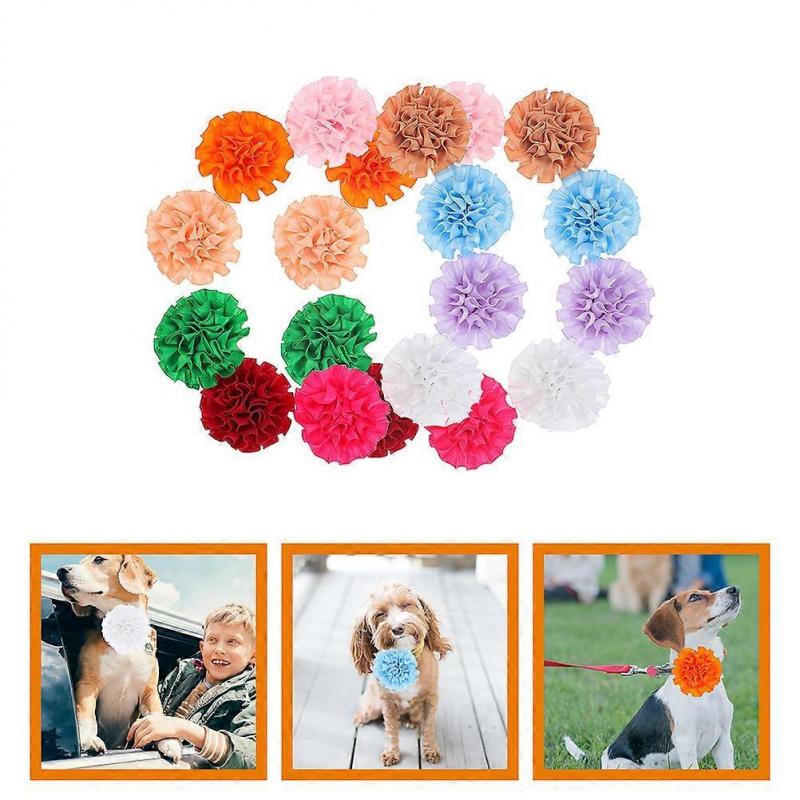 Cute Flower Collar Decoration For Small Pets Suitable For Halloween With Assorted Color 100Pcs