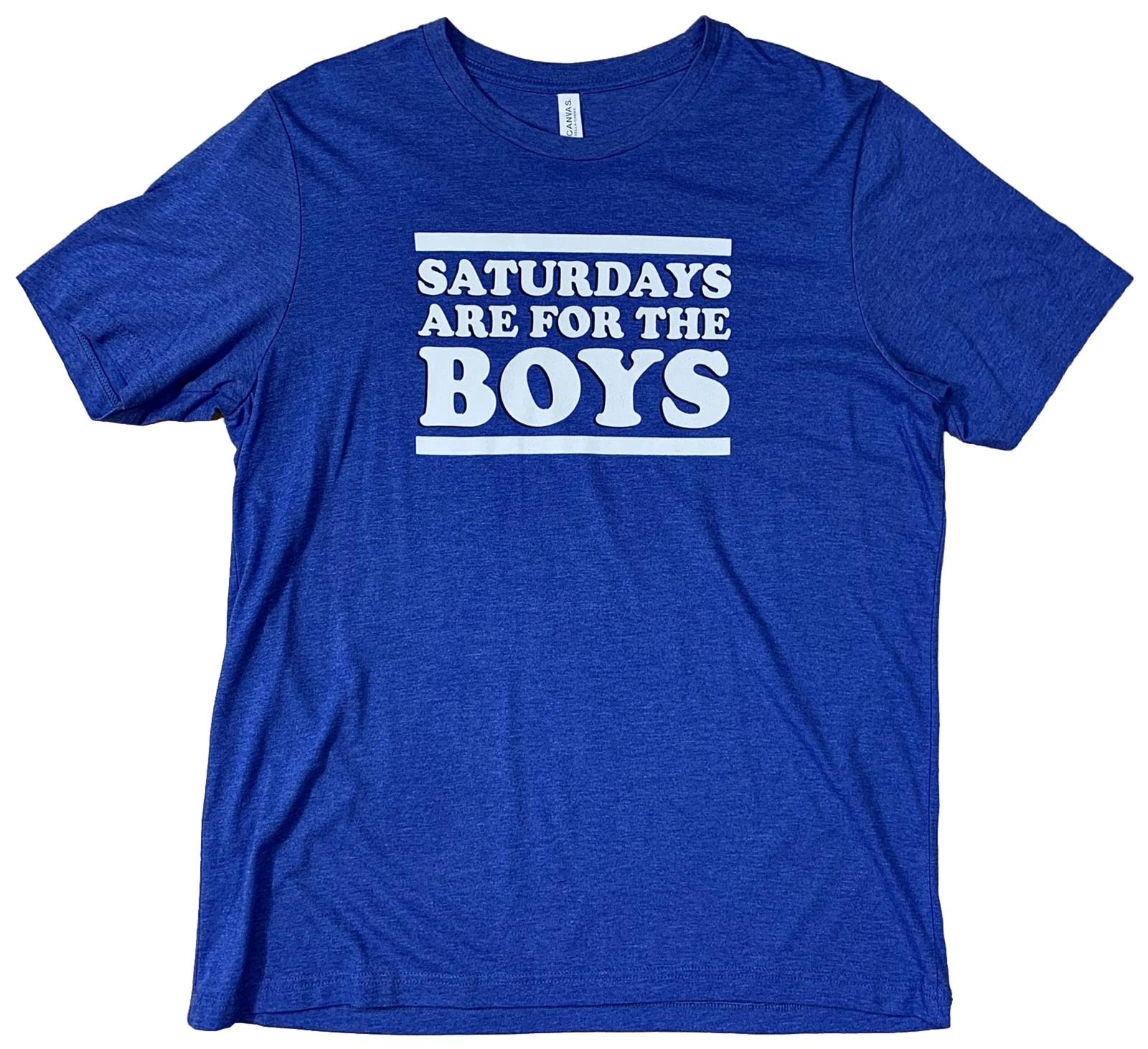 

Saturdays Are For The Boys Barstool Sports T-shirt Size XL Royal Blue 130