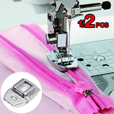 1/2 adet görünmez gizli fermuar baskı ayağı ayak değiştirme kardeş şarkıcı Janome DİKİŞ MAKİNESİ parçaları