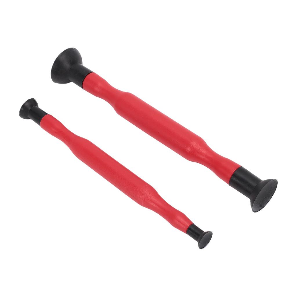 2pcs Double Ended Manual Valve Lapping Tool Plastic Red Ergonomic Handle for Engine Maintenance
