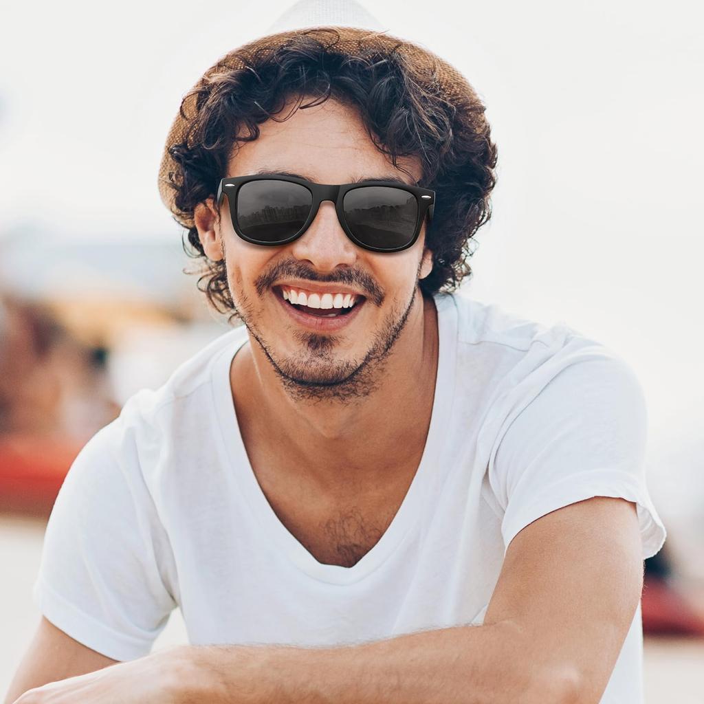 Sunglasses for Men and Wellington Suitable for Driving [Rimerakea] Women, Black, Polarized, Style, UV400, Sun-blocking,