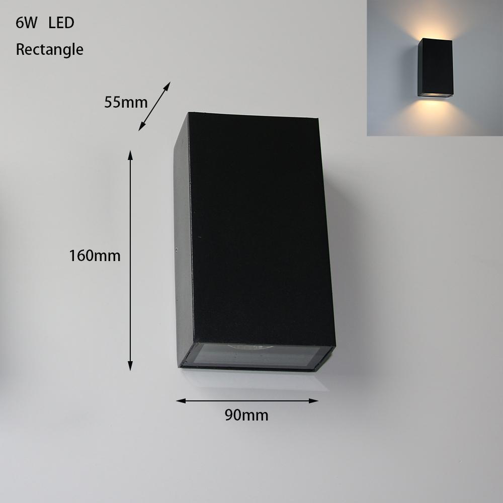 Modern LED Outdoor Waterproof Wall Lamp Up and Down Light Home Lighting Porch Garden Aluminum Wall Light Aisle Corridor Sconce