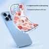 Summer mobile phone case iPhone15 red pink small floral transparent ultra-thin TPU soft case Apple 17p mobile phone case
